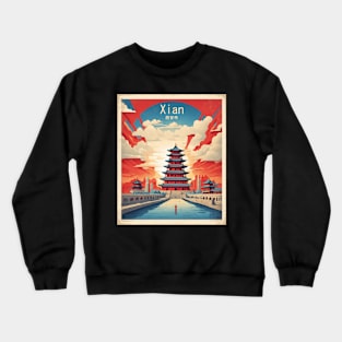 Xi'an China Sunset Vintage Travel Retro Tourism Crewneck Sweatshirt